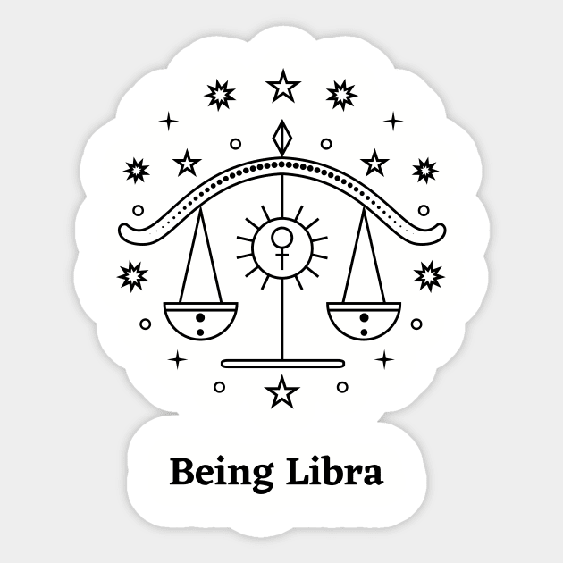 Being Libra Sticker by KrystalShop